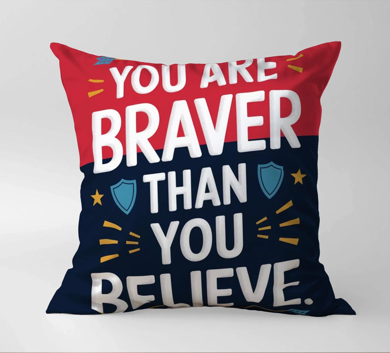 Vous êtes plus courageux que vous ne le croyez. coussin de logic