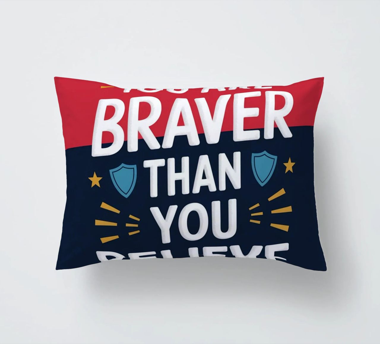 Vous êtes plus courageux que vous ne le croyez. coussin de logic
