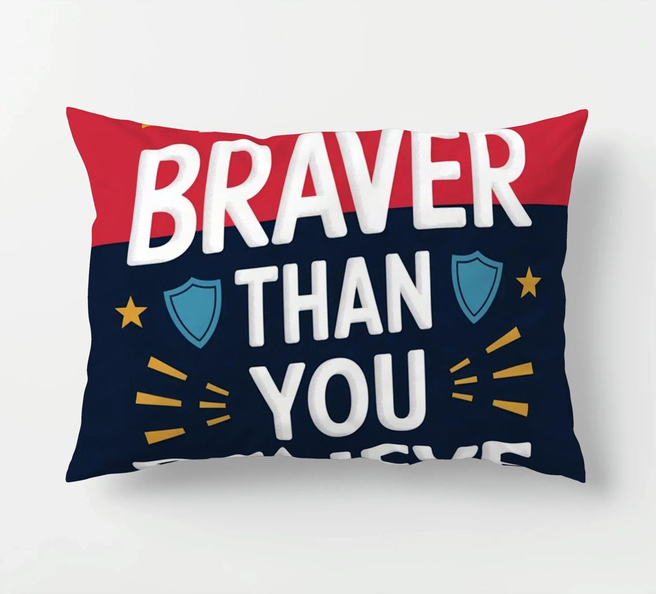 Vous êtes plus courageux que vous ne le croyez. coussin de logic