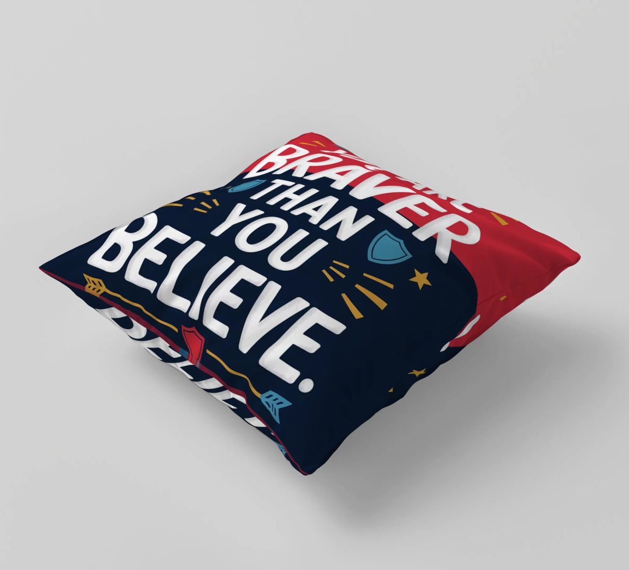 Vous êtes plus courageux que vous ne le croyez. coussin de logic