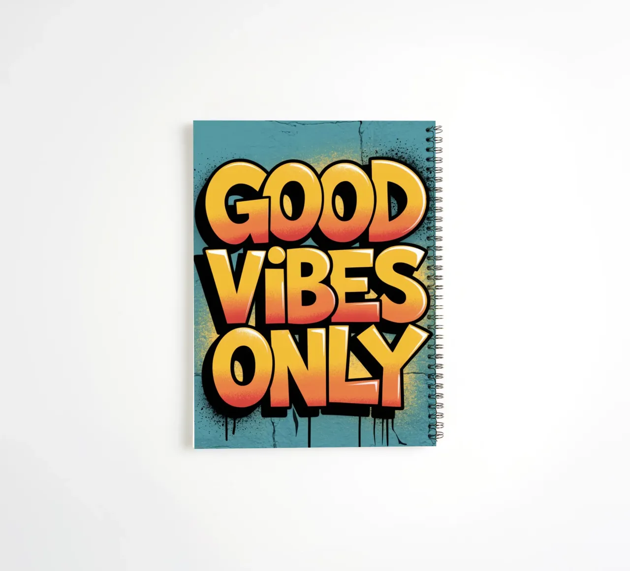 GOOD VIBES ONLY spiral notebook by logic