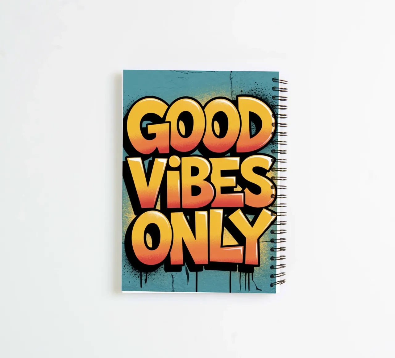 GOOD VIBES ONLY spiral notebook by logic