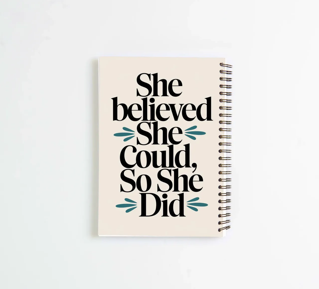 She Believed She Could, So She Did spiral notebook by logic