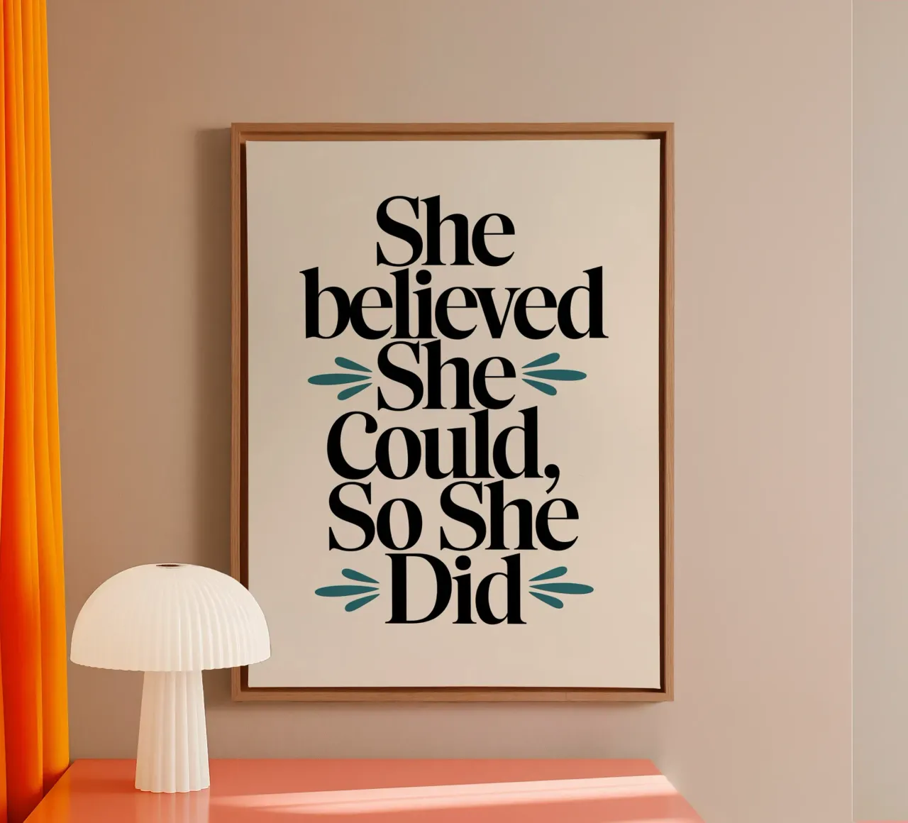 She Believed She Could, So She Did canvas by logic
