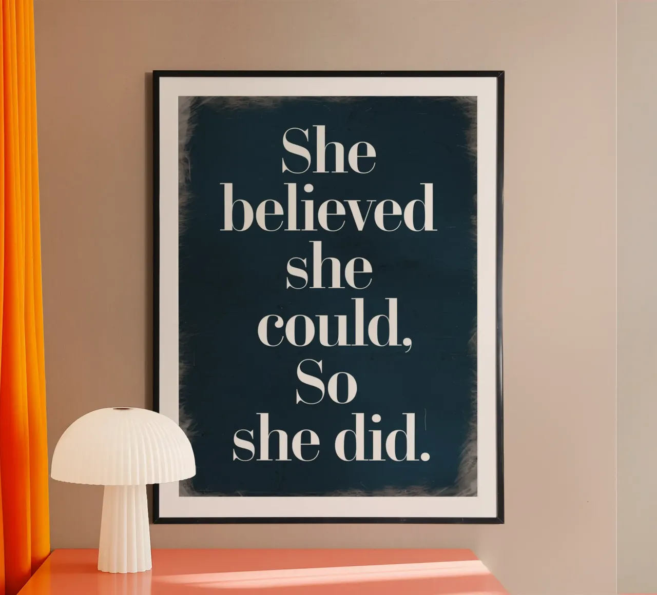 Credeva di poterlo fare, e così lo ha fatto poster con telaio in plastica da logic