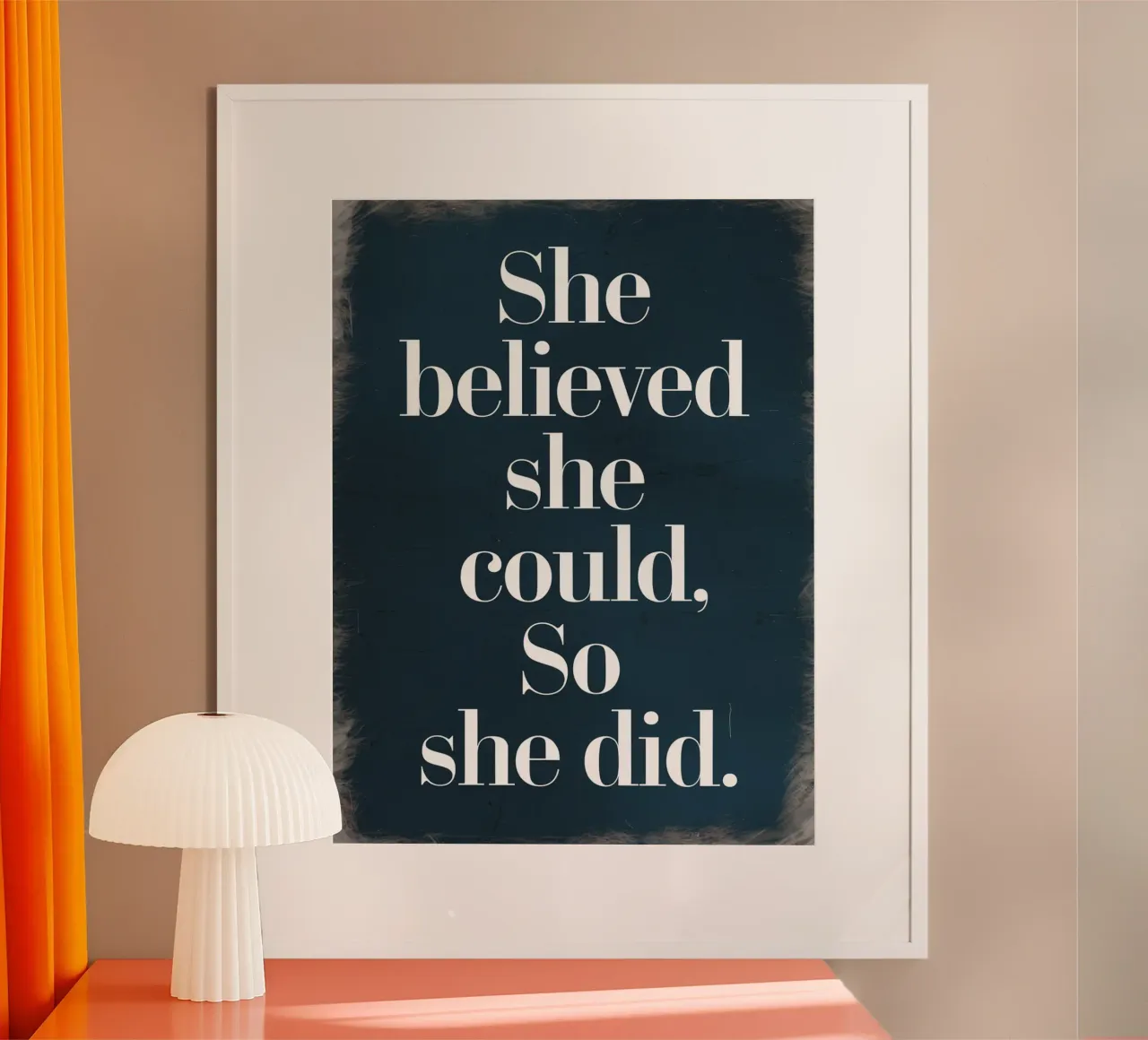 Credeva di poterlo fare, e così lo ha fatto poster con telaio in plastica da logic