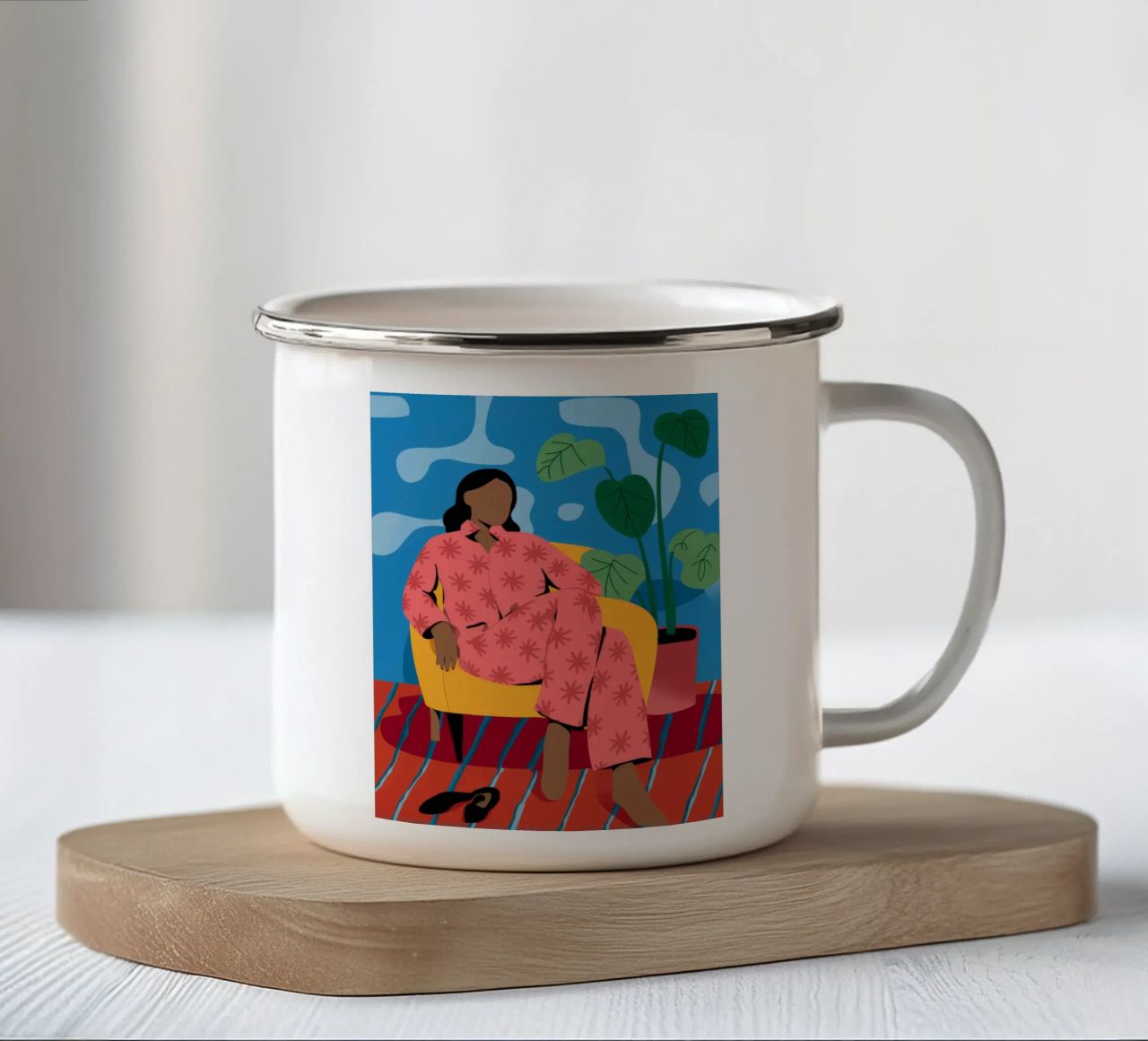 Comfort a colori tazza in smalto da Artie Shifa
