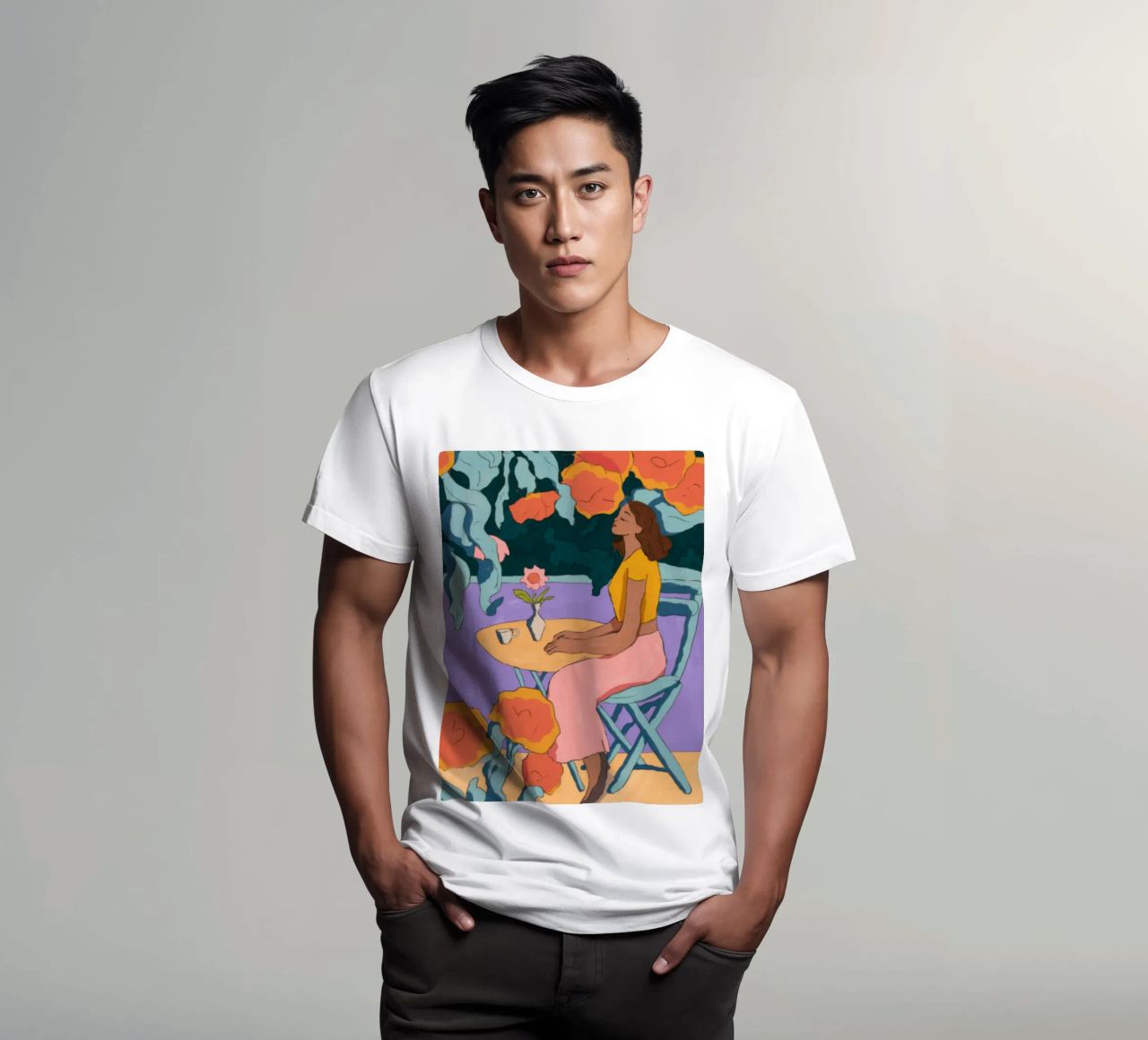 Momento floreale t-shirt da Artie Shifa