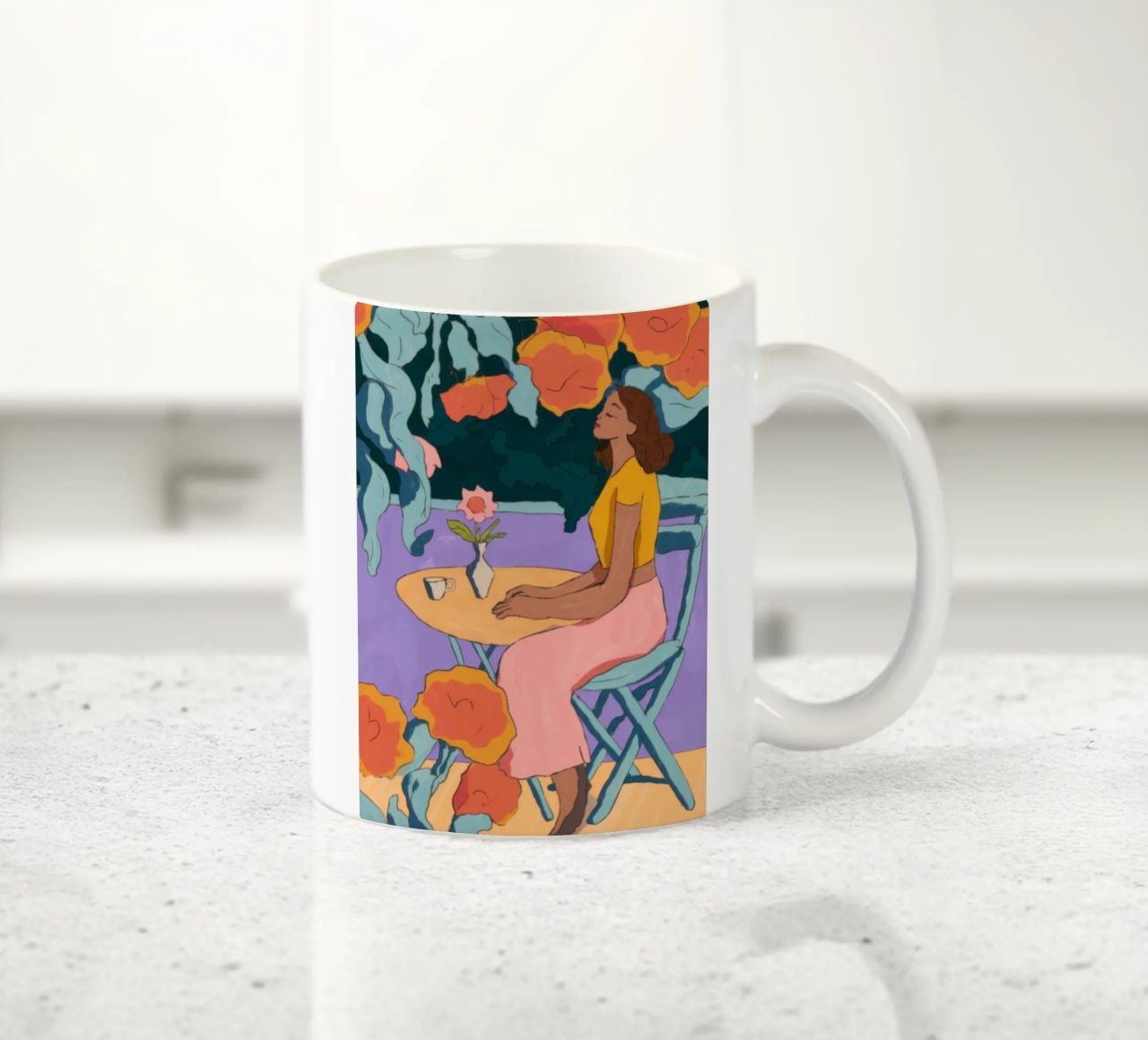 Momento floreale tazza in ceramica da Artie Shifa