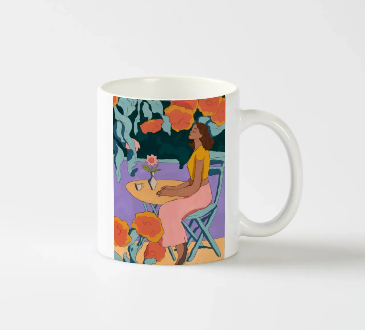 Blumiger Moment Keramik Tasse von Artie Shifa