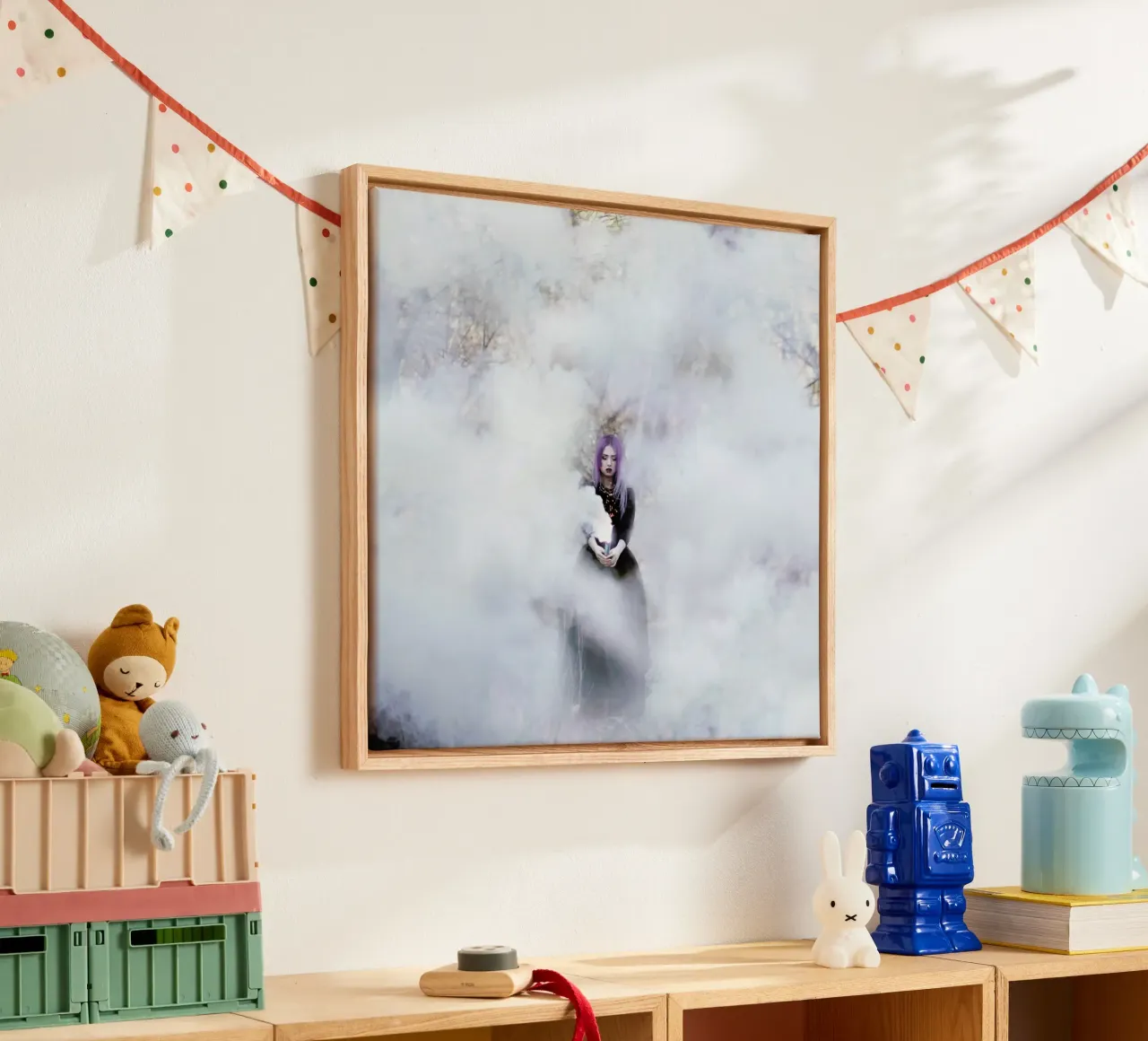 Girl In Smoke canvas met Baklijst van Jovana Rikalo
