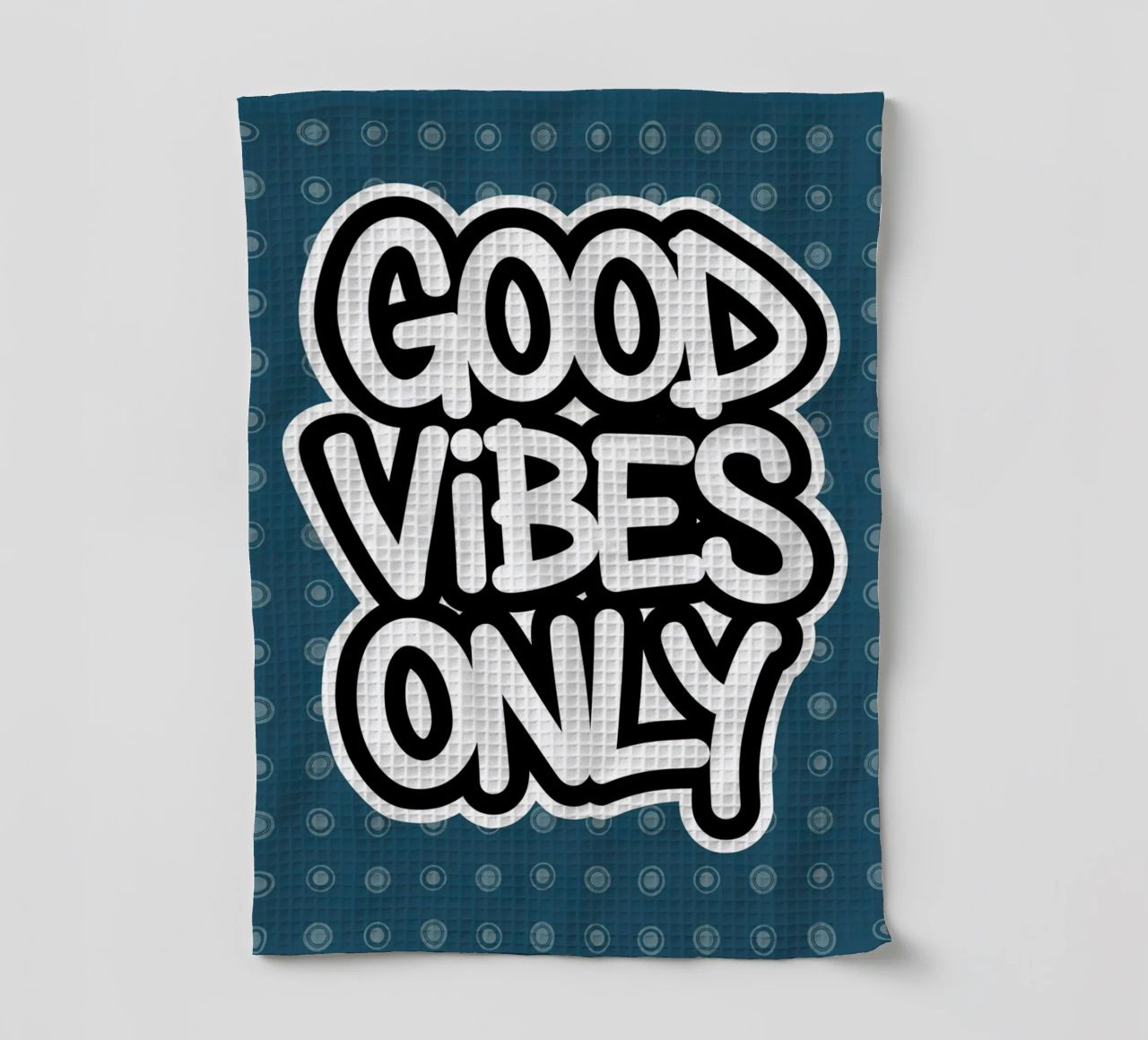 UNIQUEMENT DES BONNES VIBRATIONS torchon de logic