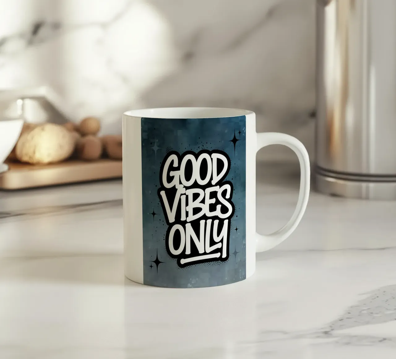 SOLO BUONE VIBRAZIONI tazza in ceramica da logic