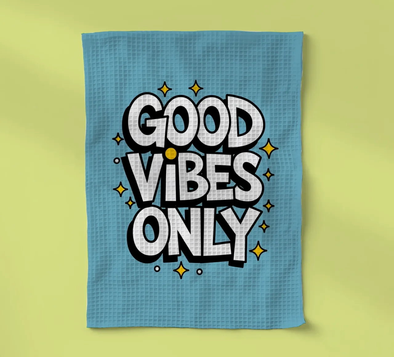 GOOD VIBES ONLY tea towel by logic