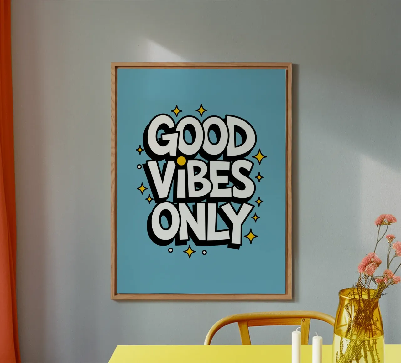 GOOD VIBES ONLY alu-dibond by logic