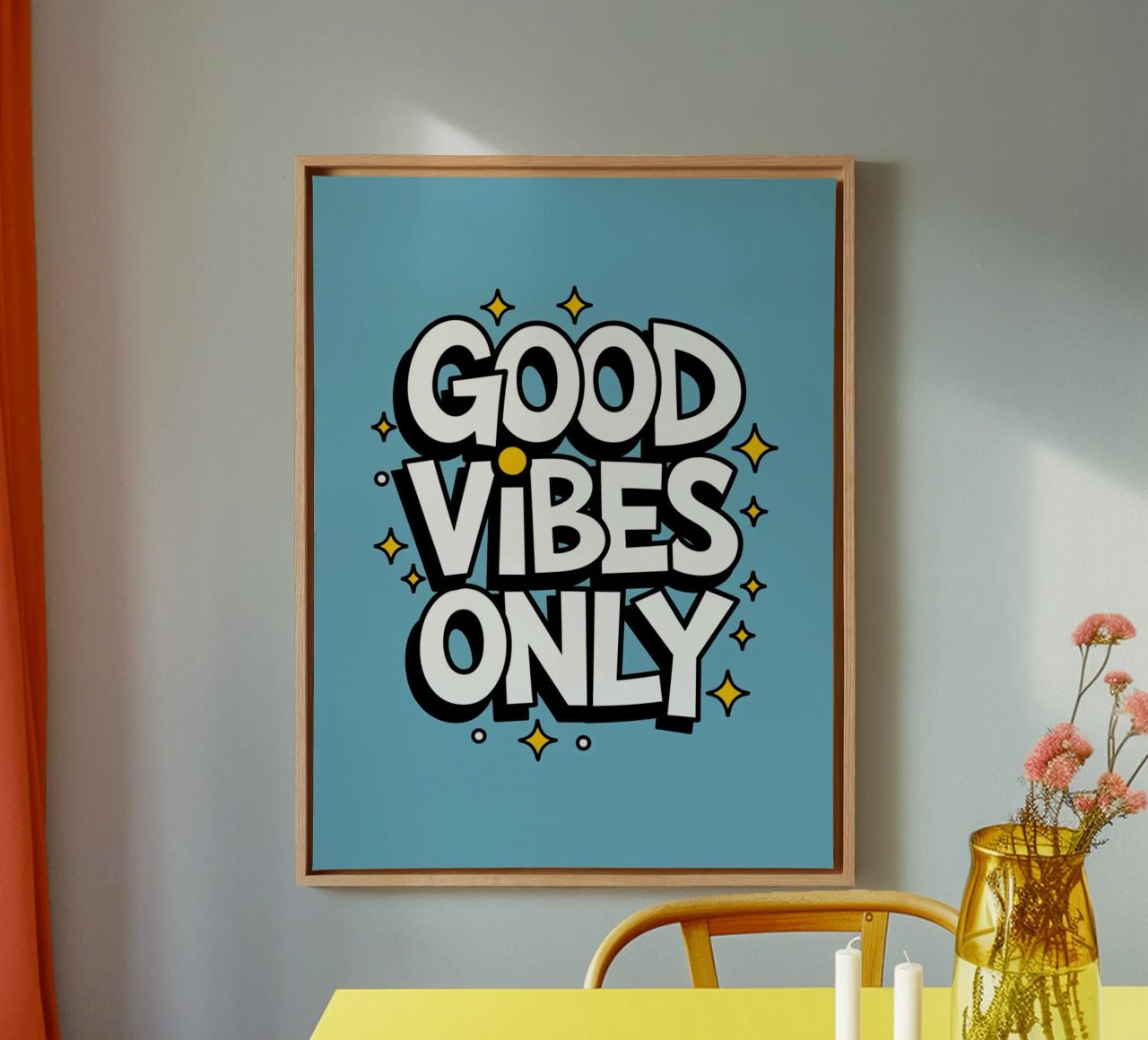 GOOD VIBES ONLY canvas by logic