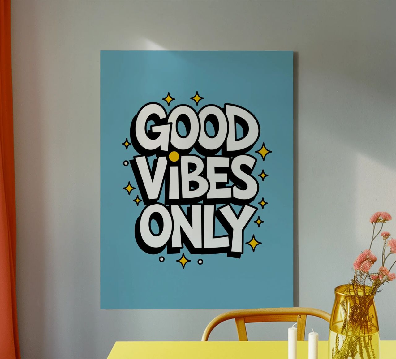 GOOD VIBES ONLY canvas by logic