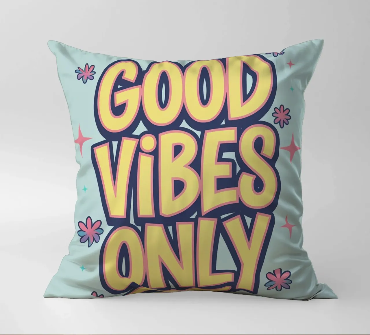 GOOD VIBES ONLY decorative cushion by logic