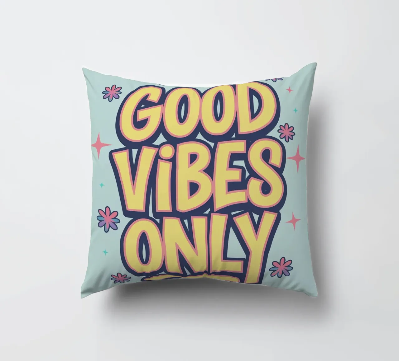 GOOD VIBES ONLY decorative cushion by logic