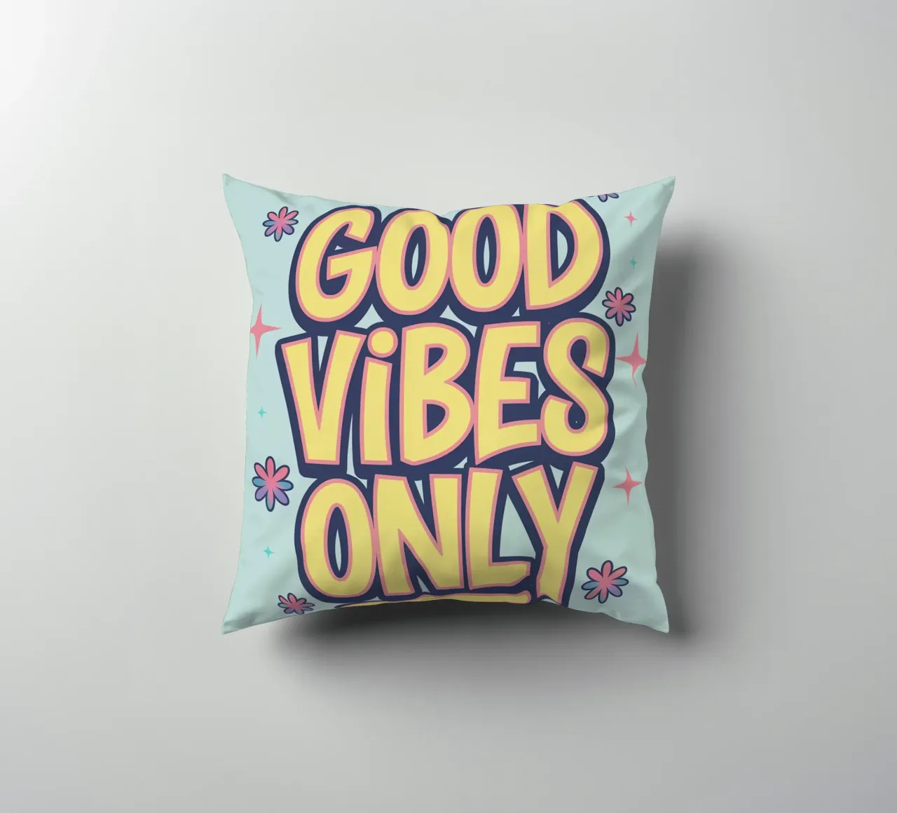 GOOD VIBES ONLY decorative cushion by logic