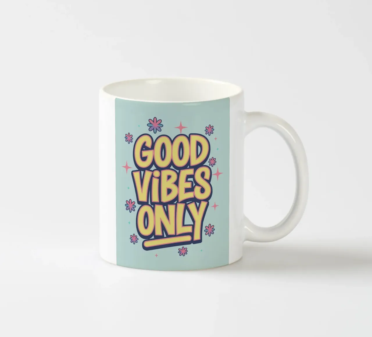 SOLO BUONE VIBRAZIONI tazza in ceramica da logic