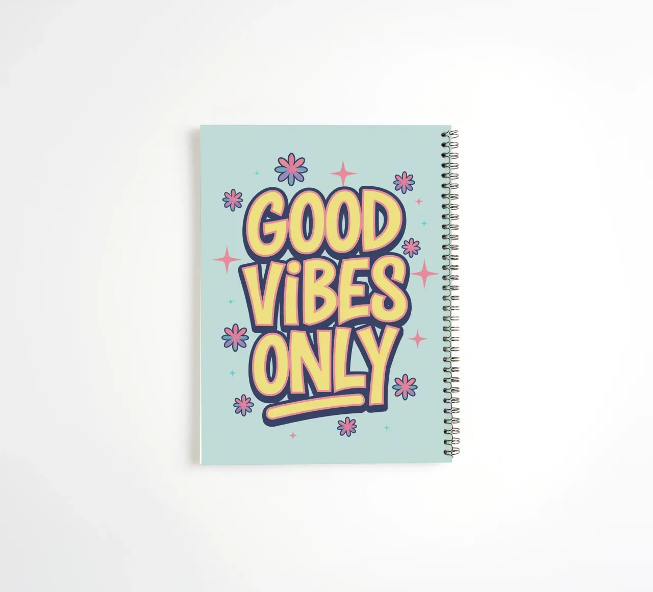 GOOD VIBES ONLY spiral notebook by logic