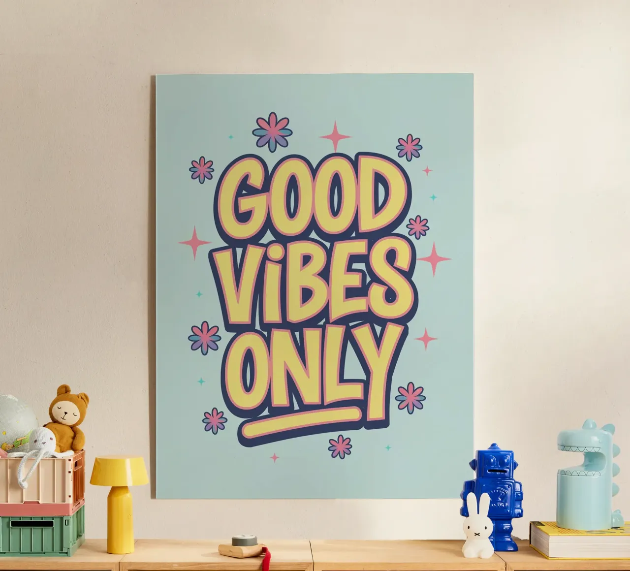 GOOD VIBES ONLY acrylic glass by logic