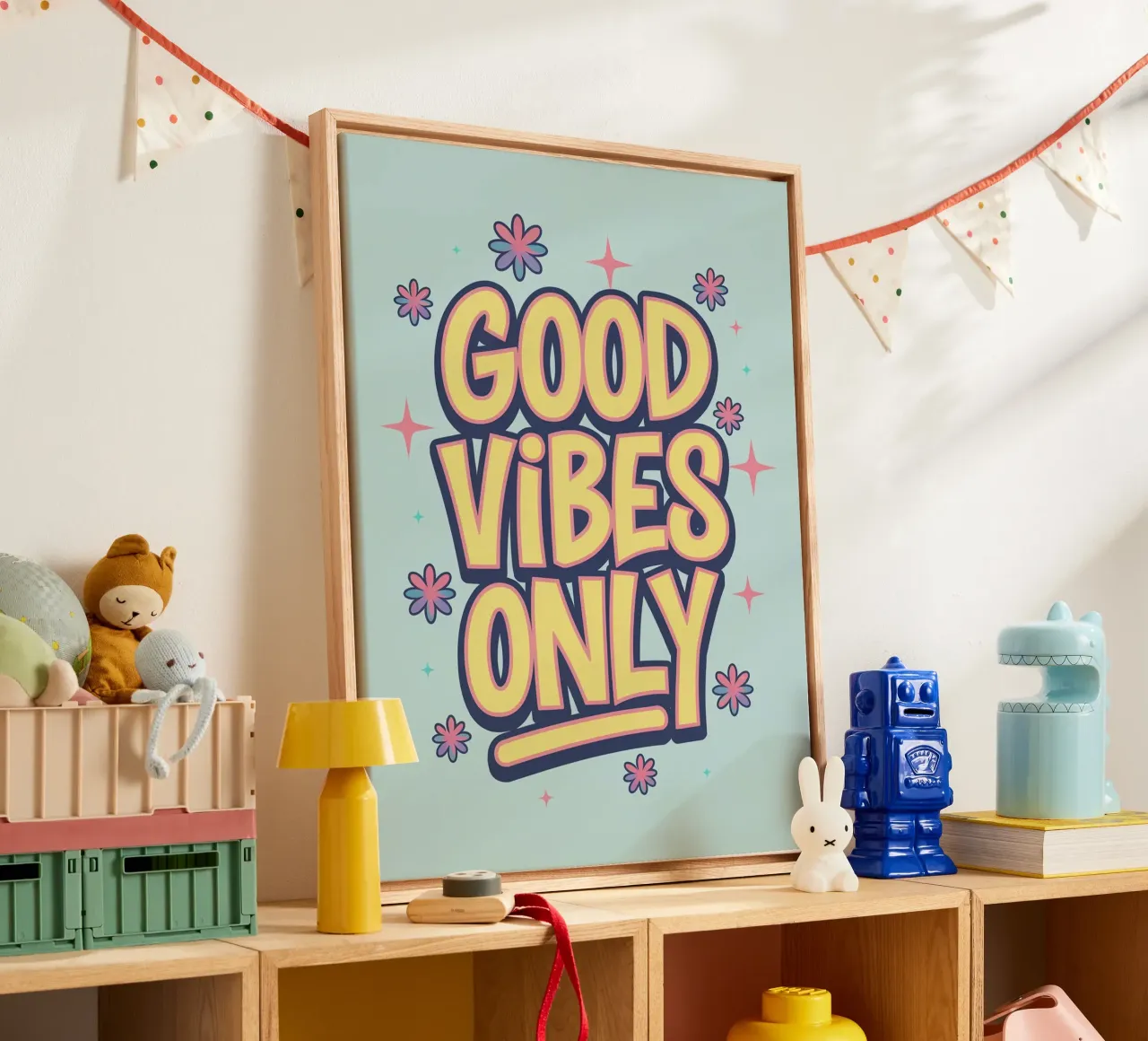 GOOD VIBES ONLY canvas by logic