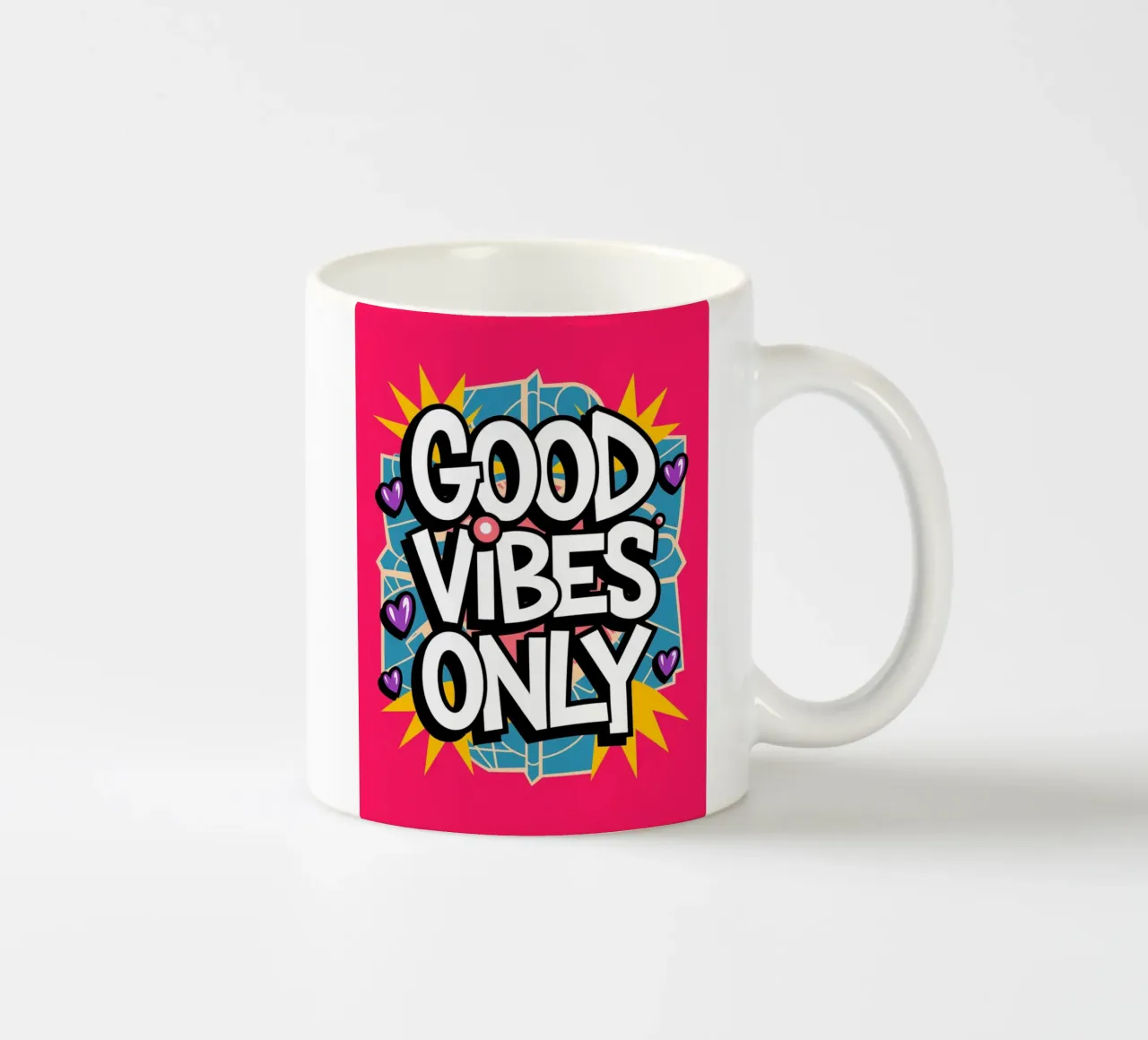 SOLO BUONE VIBRAZIONI tazza in ceramica da logic