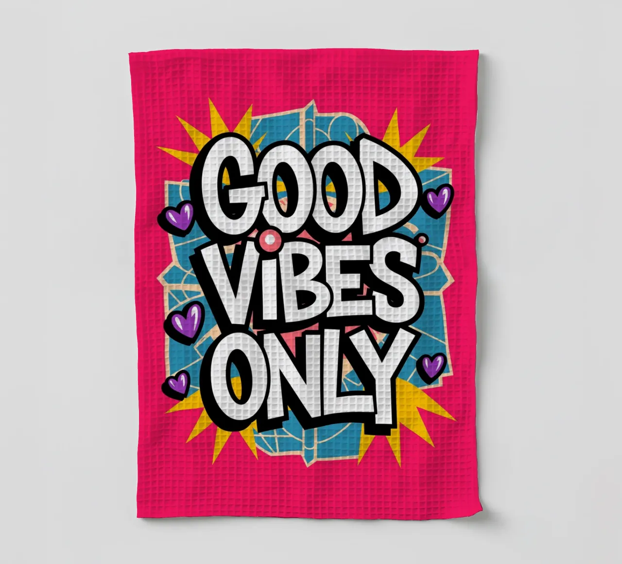 GOOD VIBES ONLY tea towel by logic