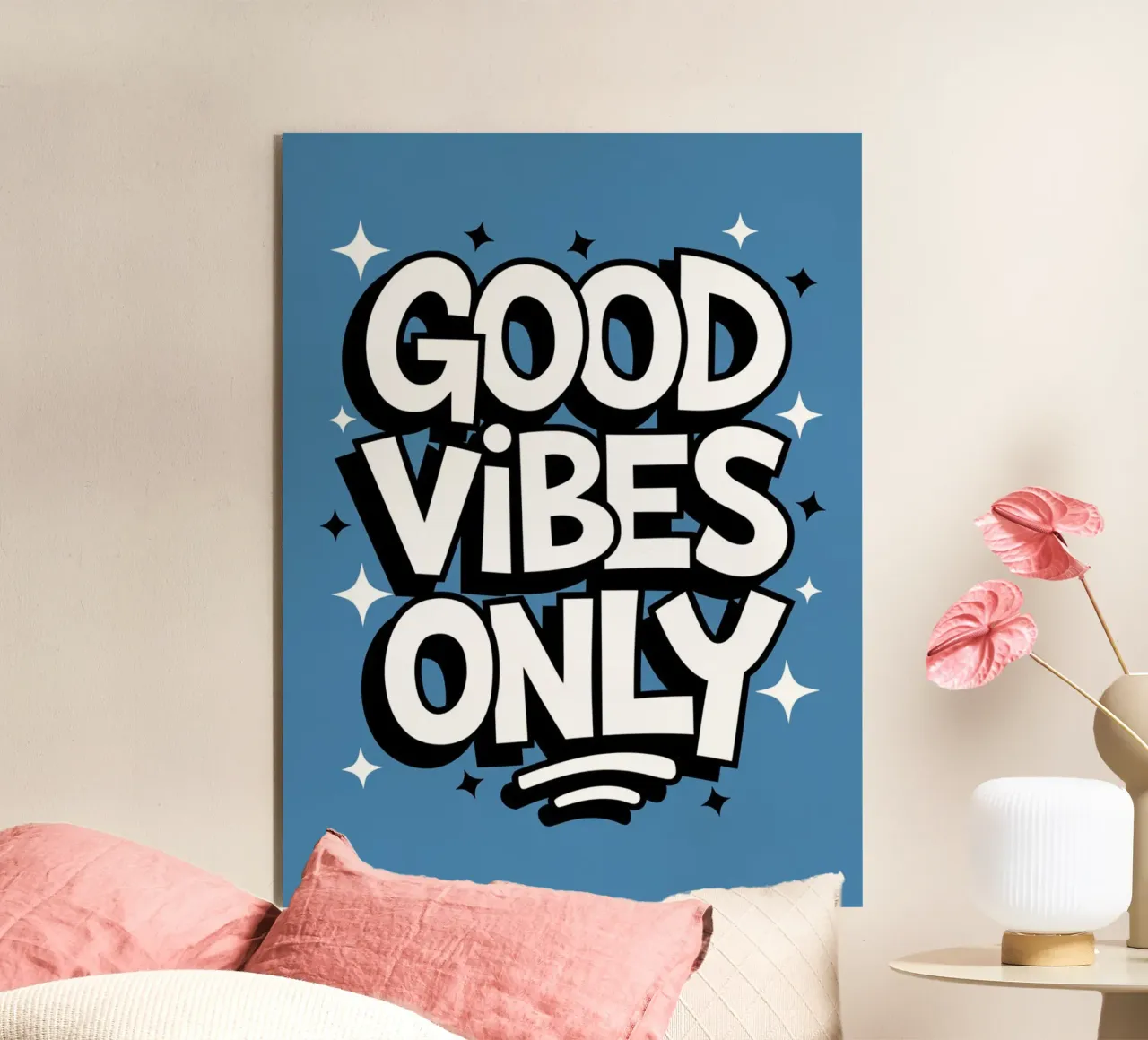 GOOD VIBES ONLY alu-dibond by logic