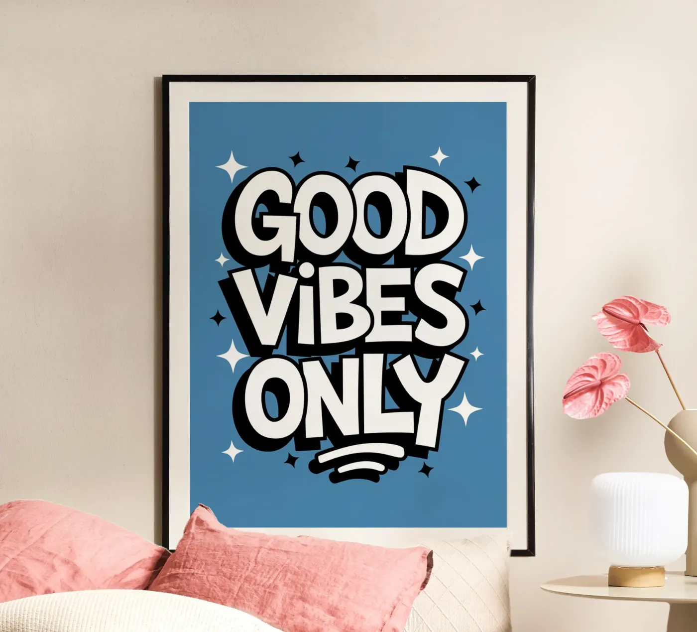 GOOD VIBES ONLY poster by logic