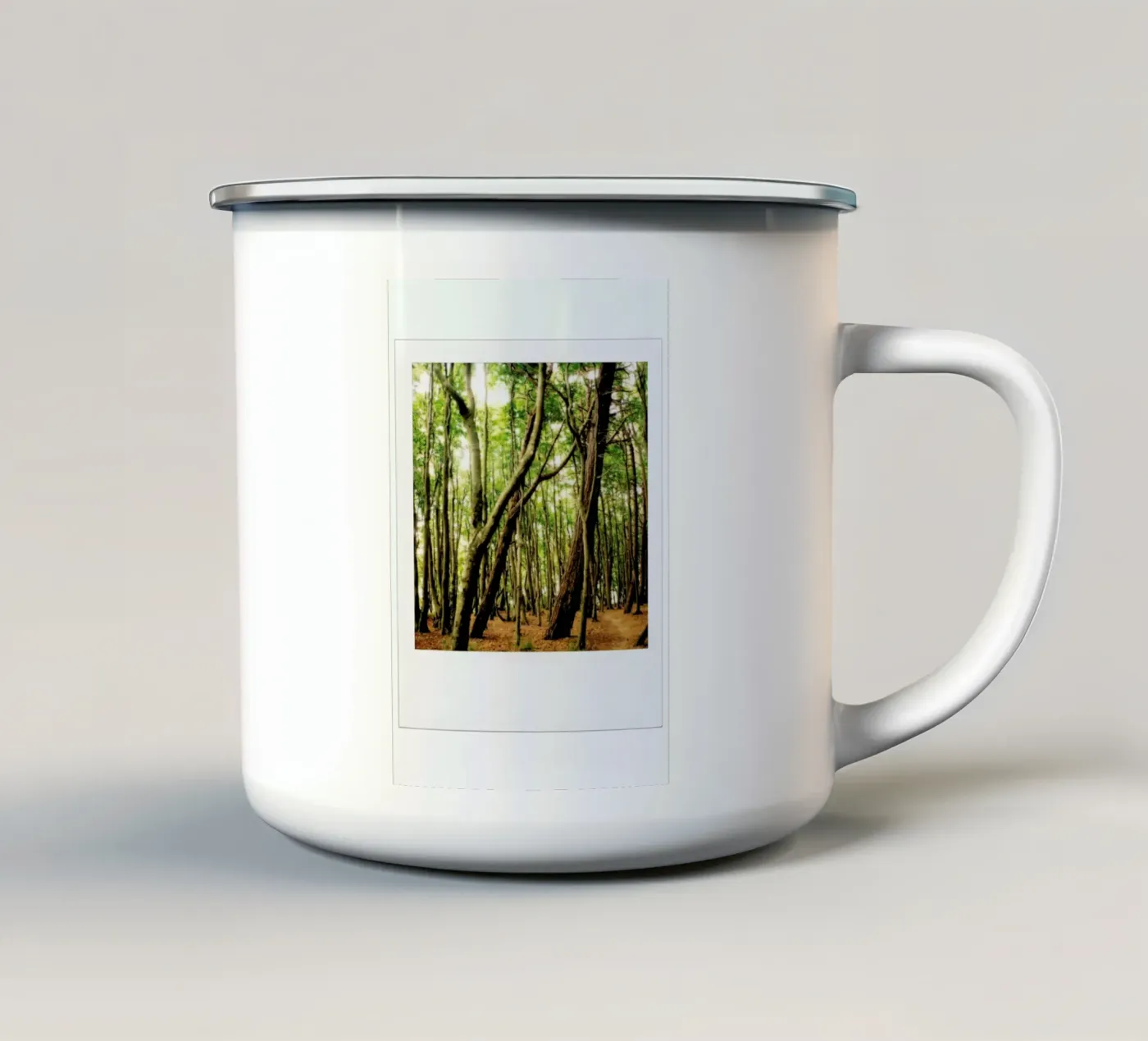 Forest enamel mug by Lou Garoup