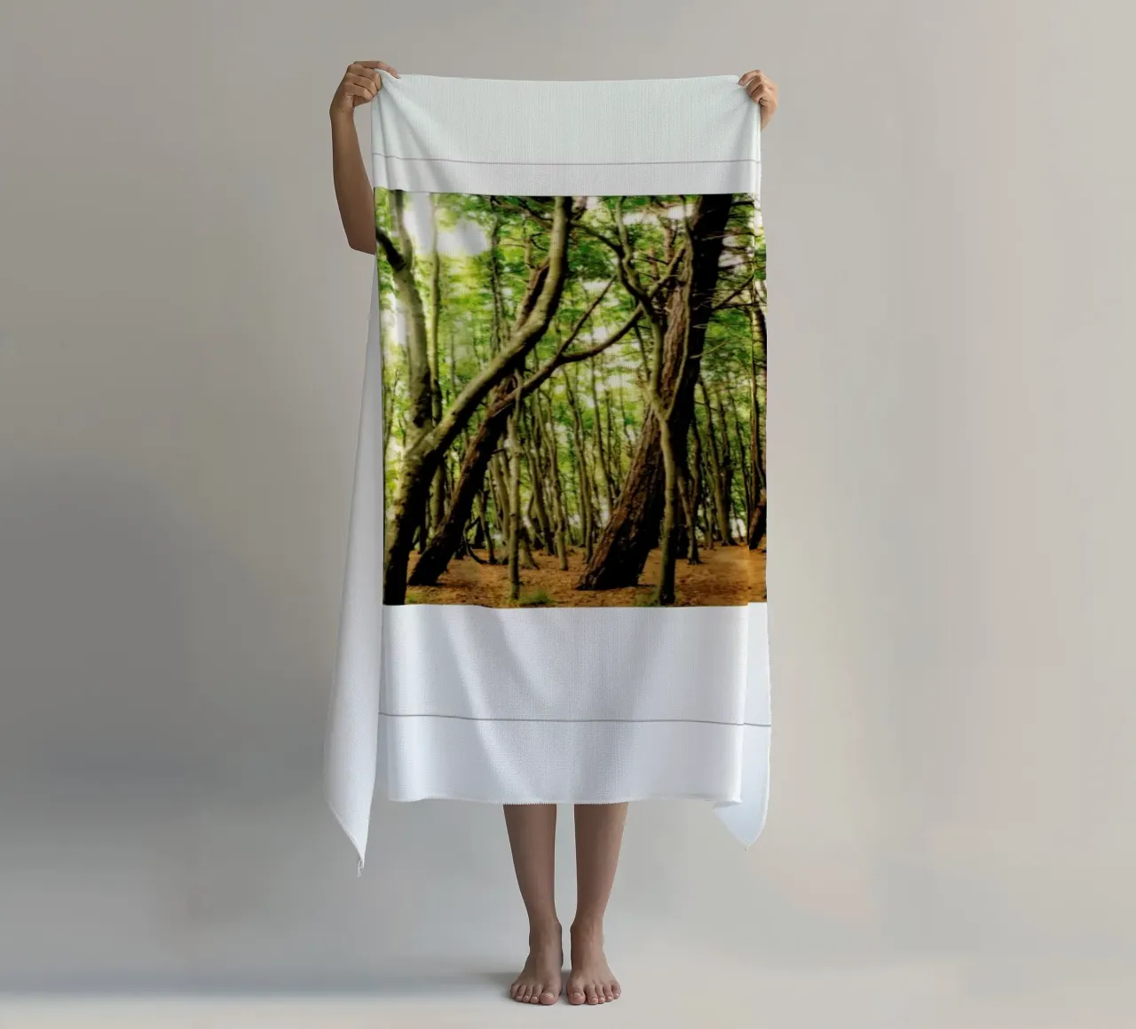 Forest beach towel by Lou Garoup