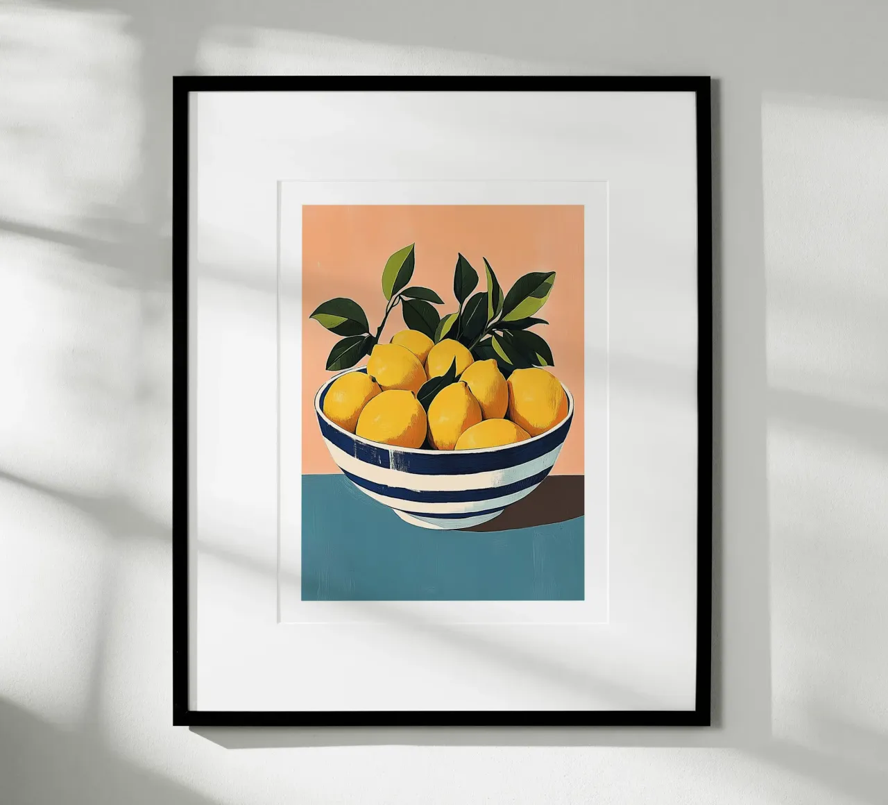 Bowl of lemons on a pastel background hahnemühle by Spice & Style
