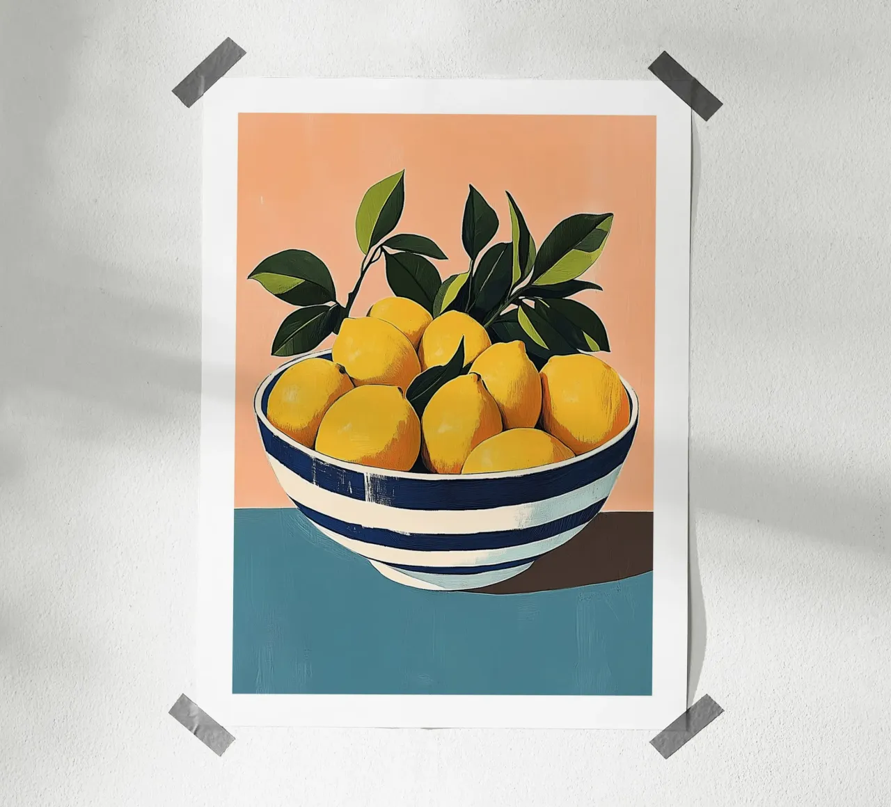 Bowl of lemons on a pastel background hahnemühle by Spice & Style
