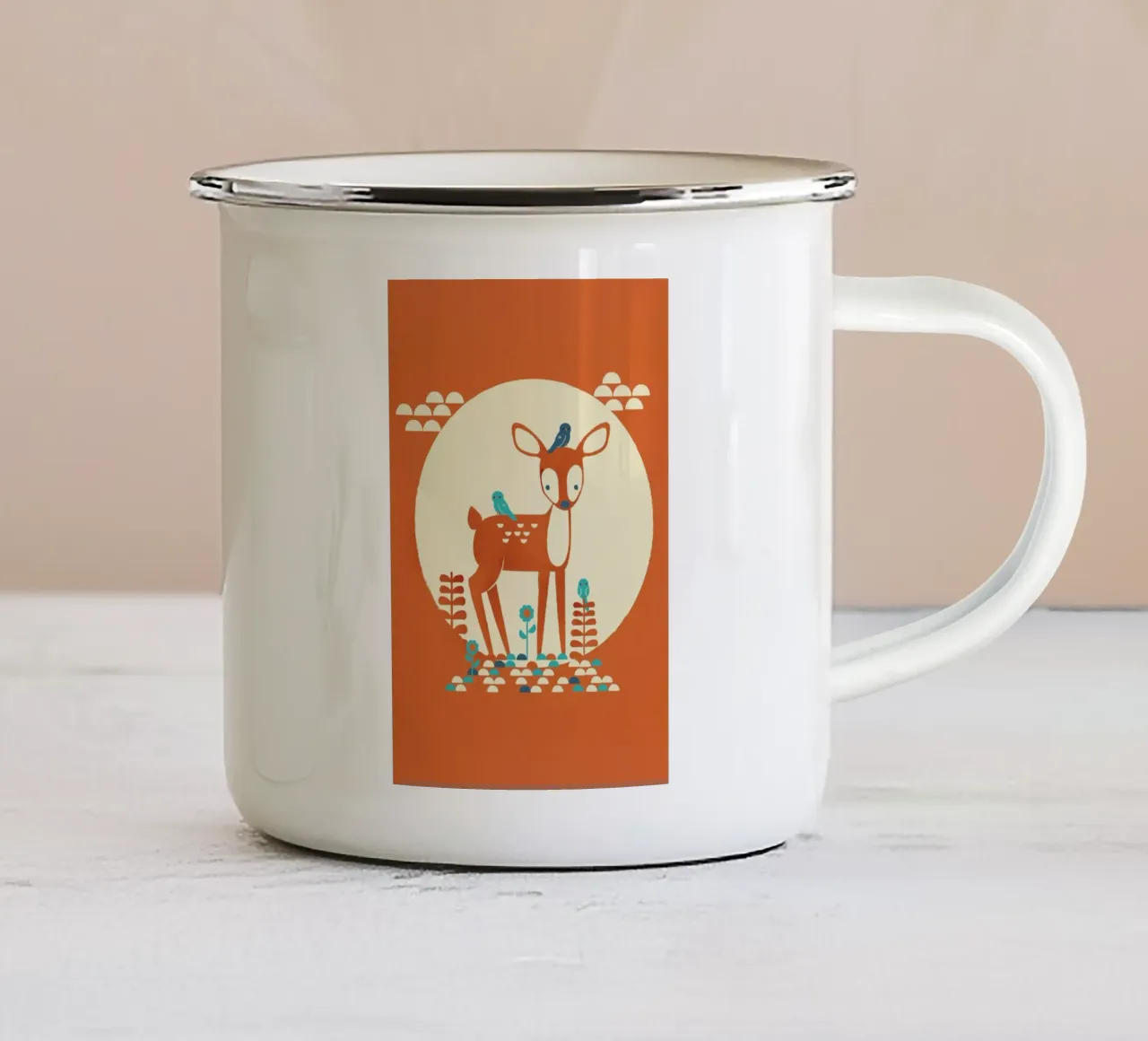 Little Birds tazza in smalto da Jay Fleck