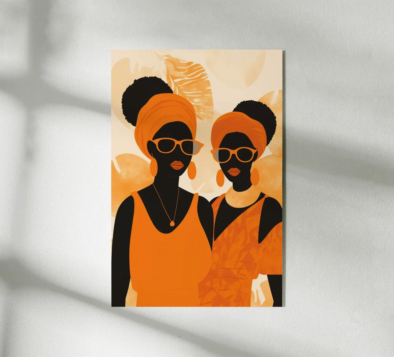 Ragazze di moda africane piccanti in arancione | Afrofuturismus plexiglass da Autofocus