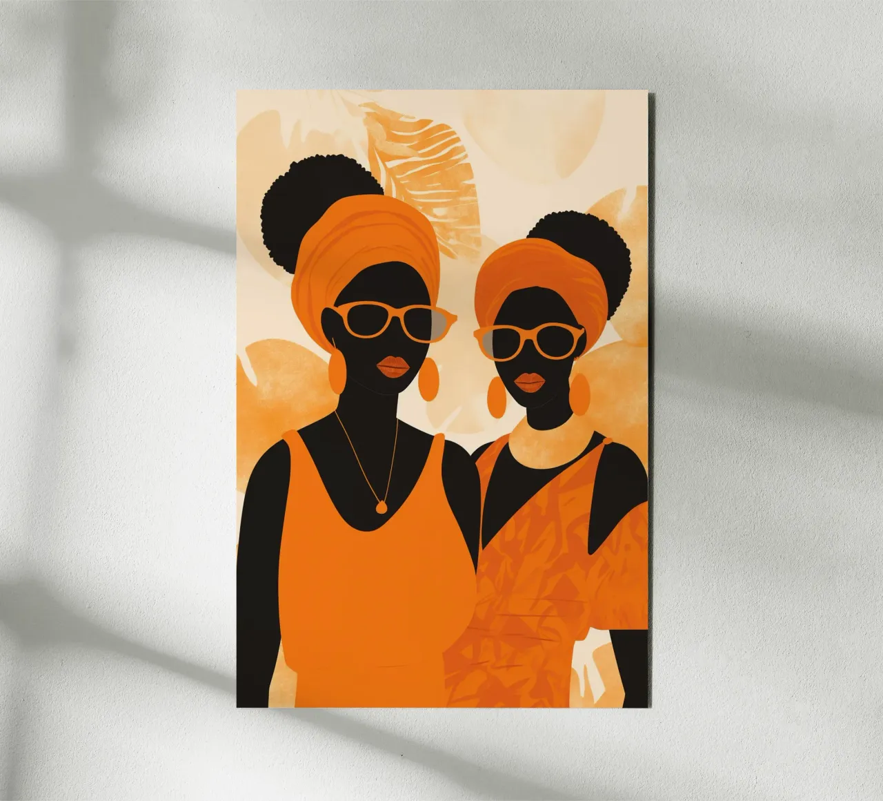 Ragazze di moda africane piccanti in arancione | Afrofuturismus alluminio dibond da Autofocus