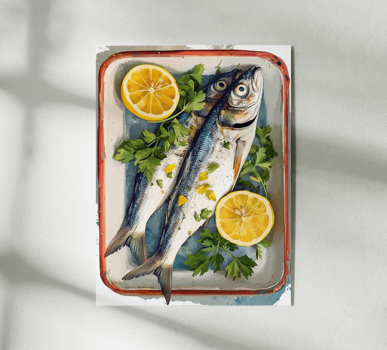 Pesce fresco con limone e prezzemolo plexiglass da Spice & Style