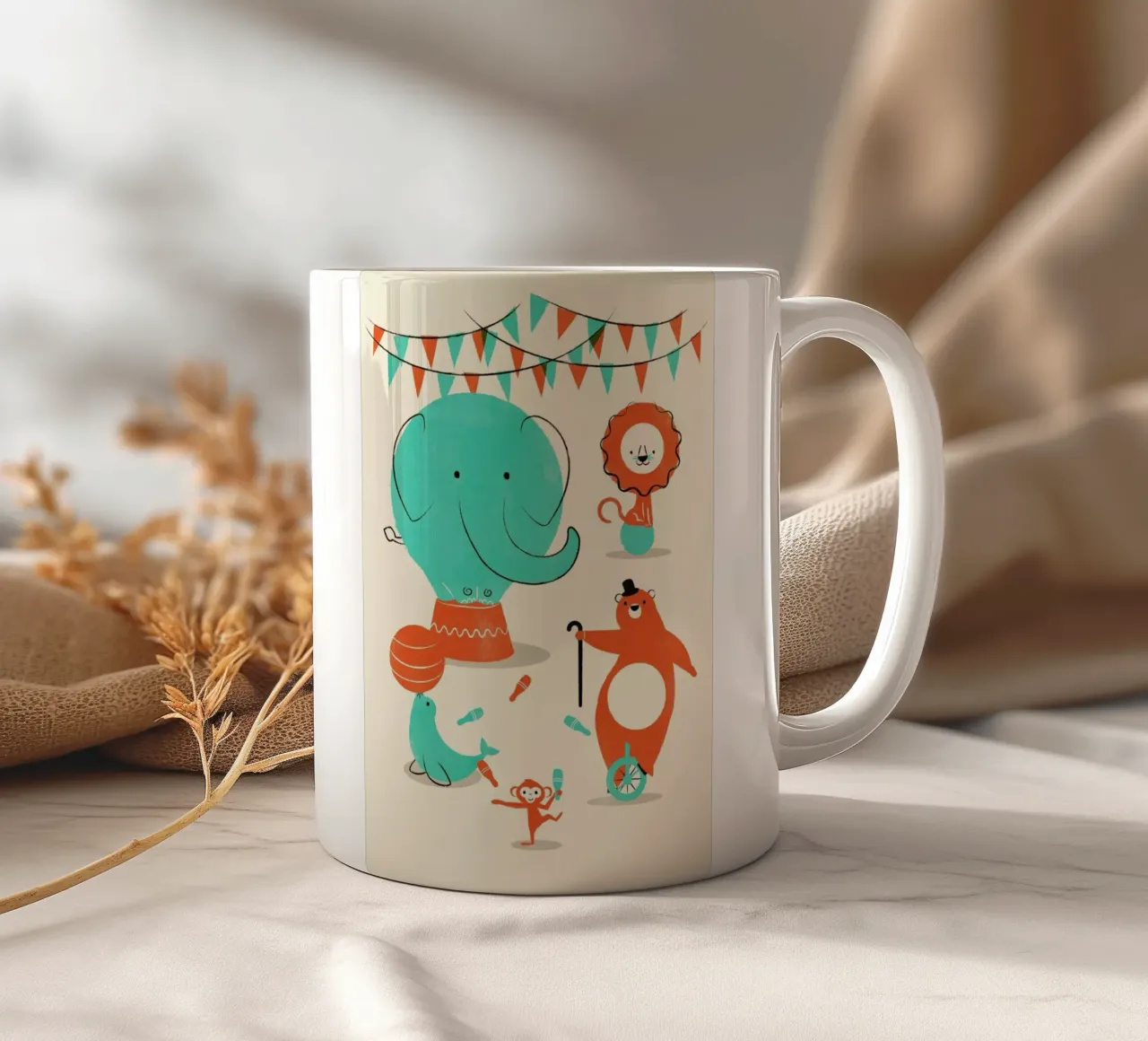 Circus ceramic mug by Jay Fleck