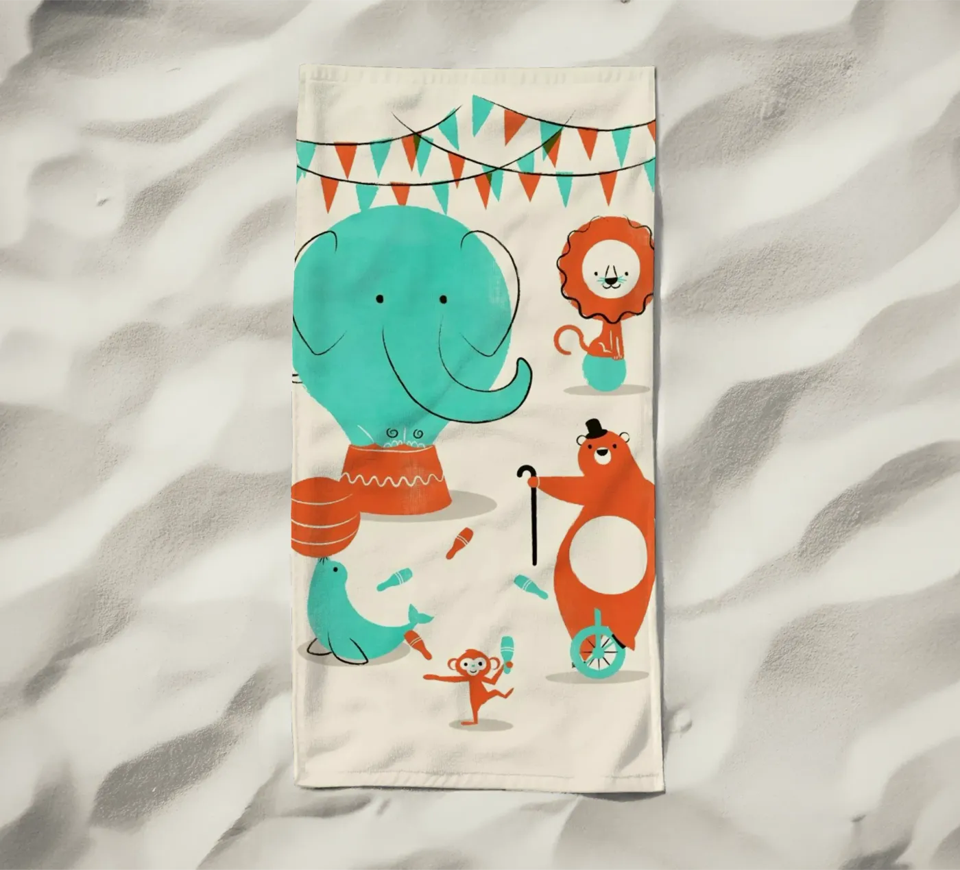 Circus beach towel by Jay Fleck