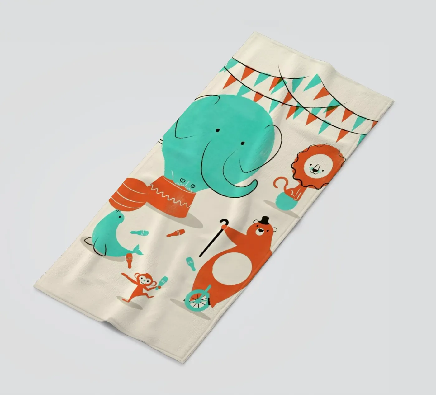 Circus beach towel by Jay Fleck
