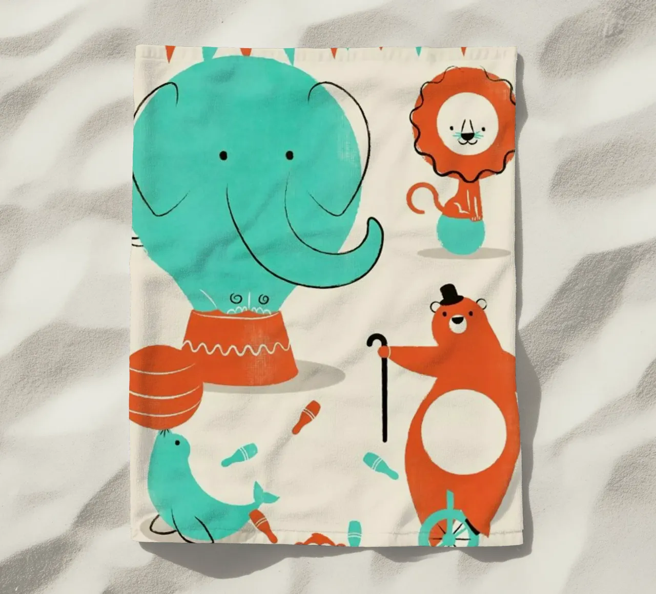 Circus strandhanddoek van Jay Fleck