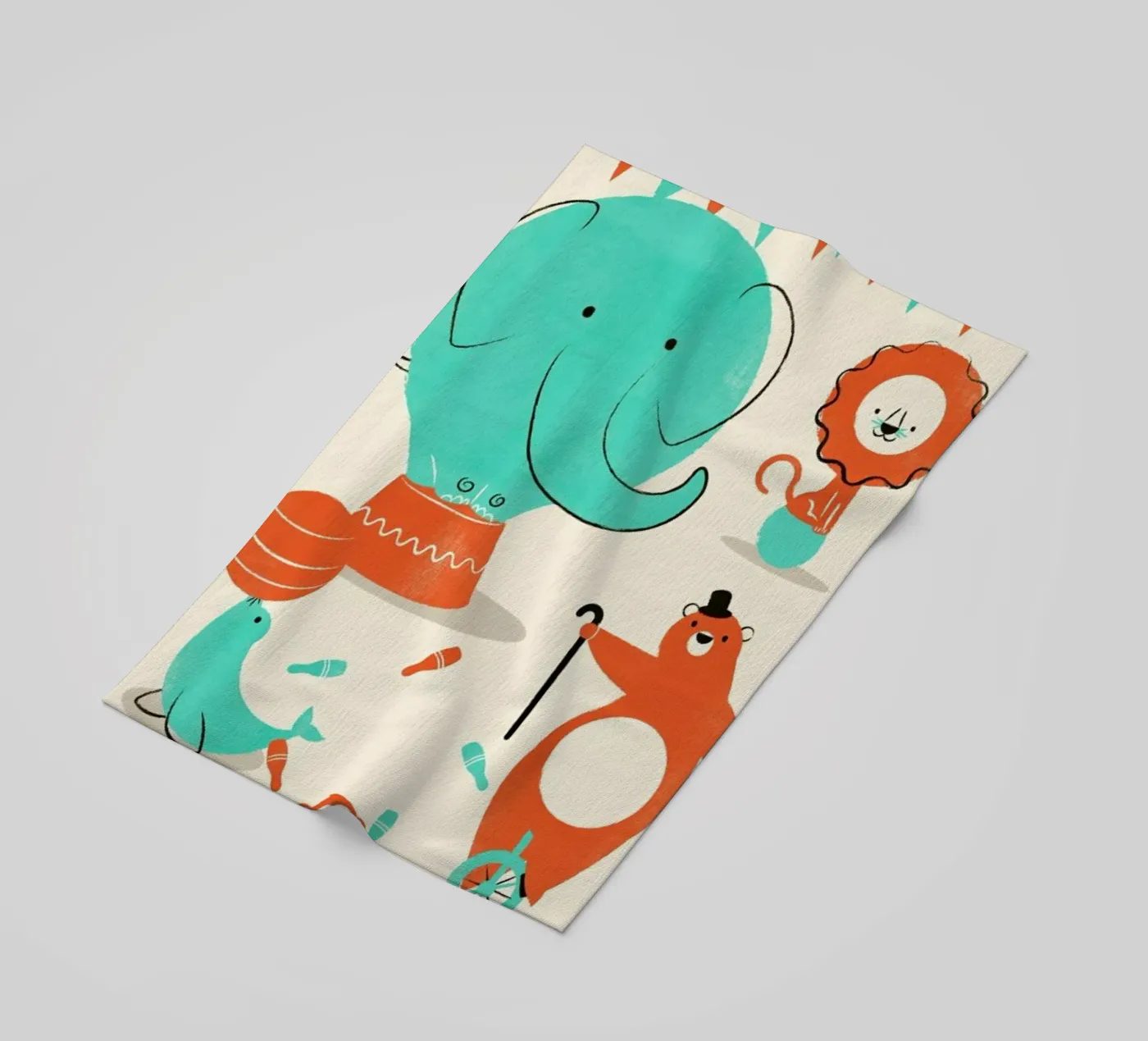 Circus beach towel by Jay Fleck