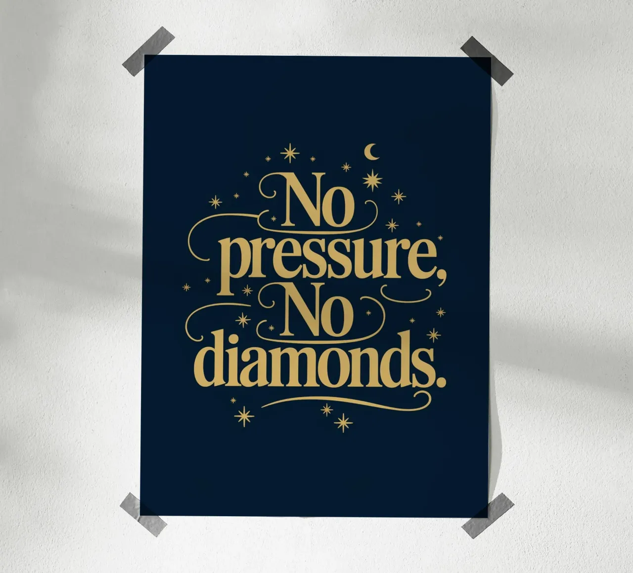 Nessuna pressione, nessun diamante. carta hahnemühle da logic