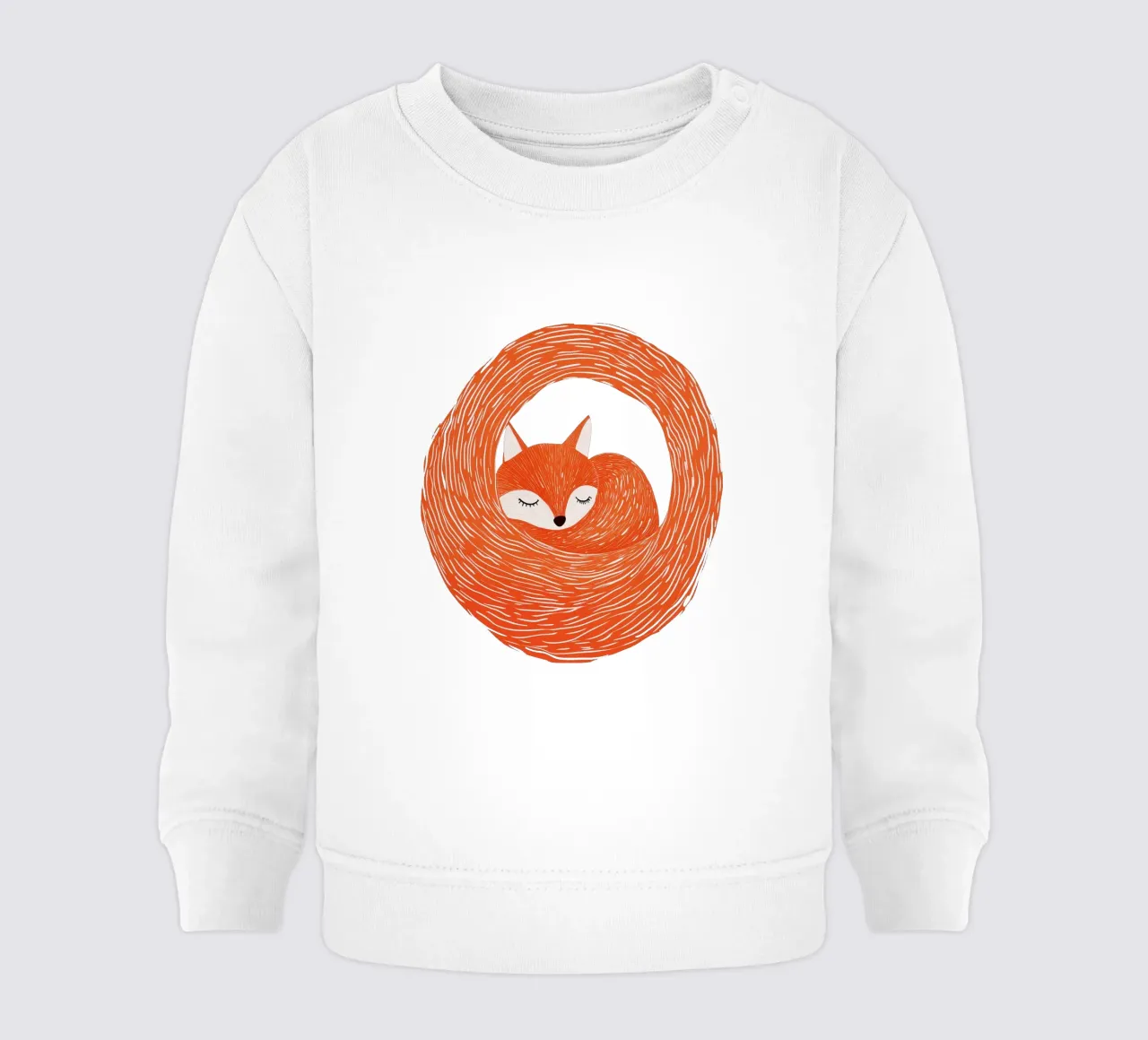 Logotipo de la camiseta del zorro hibernando sudadera de bebé de Autofocus