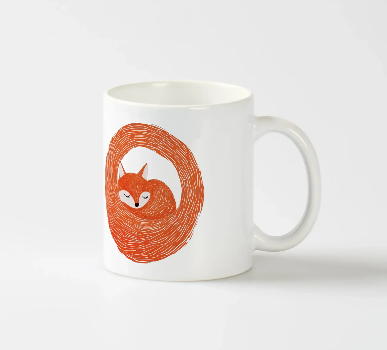 Logotipo de la camiseta del zorro hibernando taza de cerámica de Autofocus