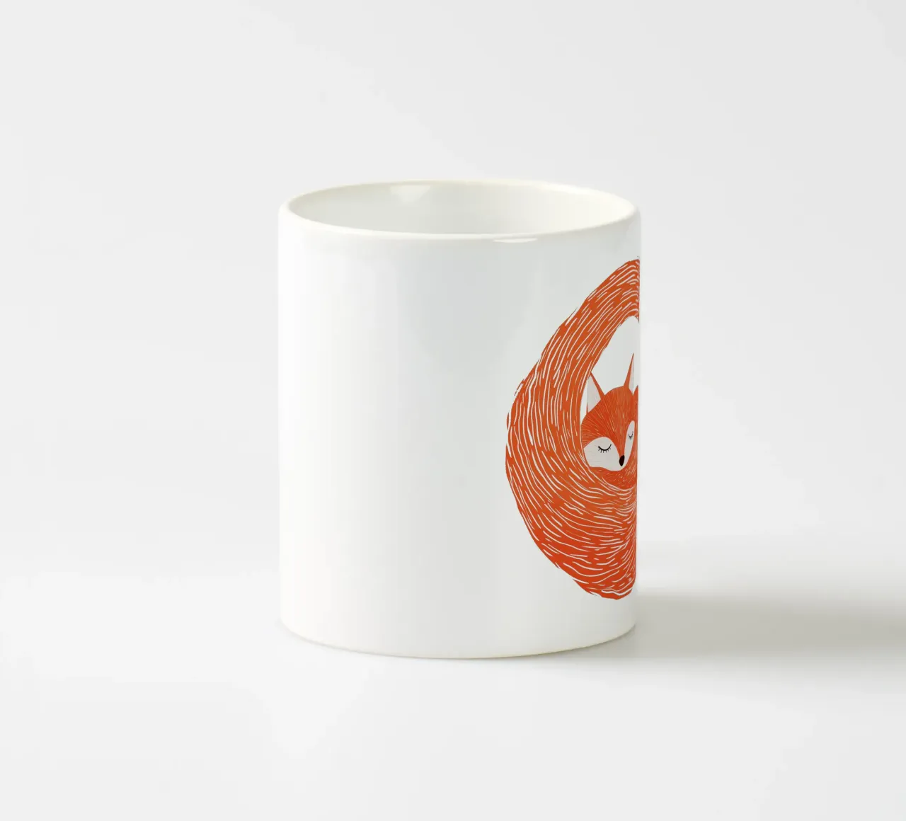 Logotipo de la camiseta del zorro hibernando taza de cerámica de Autofocus