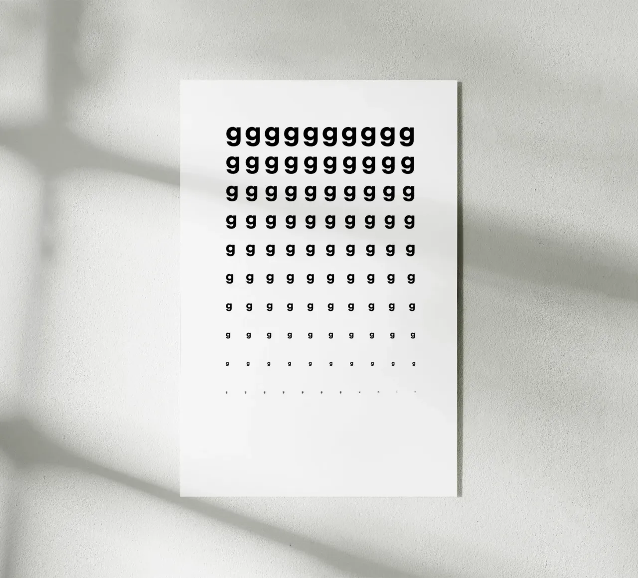 G-G-G-G-Unit Eye Chart plexiglass da DIGIDAVID